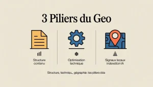 Les 3 piliers du GEO : structure, technique, géographie
